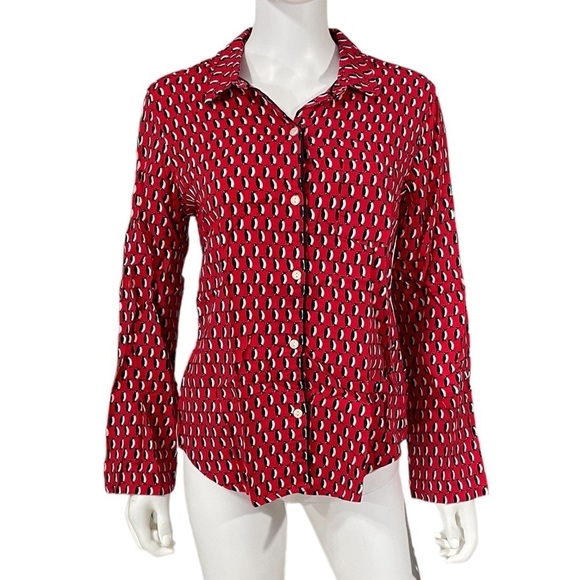 Victoria's Secret Penguin Flannel Red Pajama Top - Picture 3 of 10